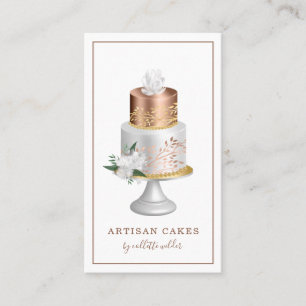 Bröllop Cake Ro Pearl Bakery Guld Pearl Visitkort
