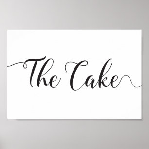 Bröllop Cake Sign. Kakan Poster