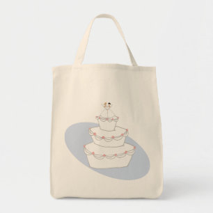 Bröllop Cake Two Brides Tygkasse