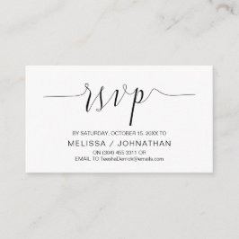 Bröllop Calligrafi, svart skript, inre OSA Tilläggskort