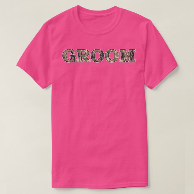 Bröllop Camouflage för landsbygd T Shirt (Design framsida)