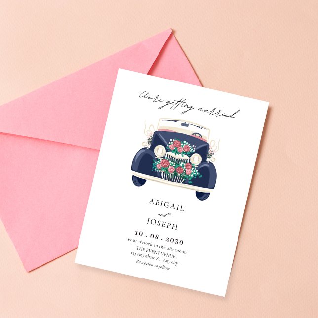 Bröllop Car Classic Inbjudningar (Skapare uppladdad)