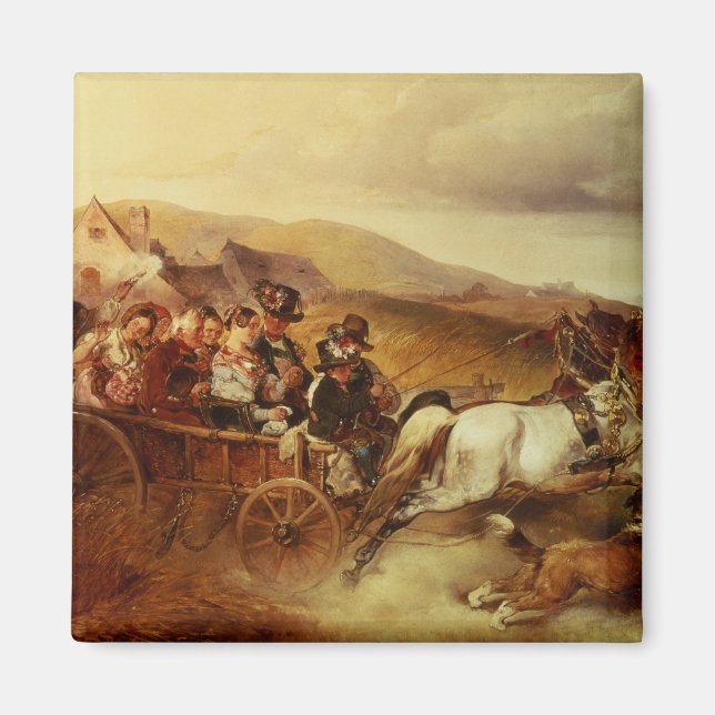 Bröllop Cart Magnet (Framsidan)