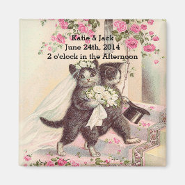 Bröllop Cats Bride and Groom Magnet