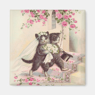 Bröllop Cats Bride and Groom Magnet
