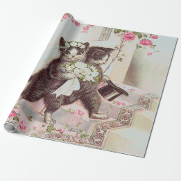 Bröllop Cats Light Blue Presentpapper