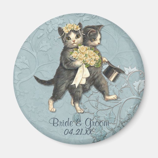 Bröllop Cats Magnet (Framsidan)
