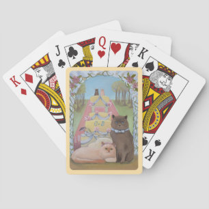 Bröllop Cats Personalize Initialer Casinokort