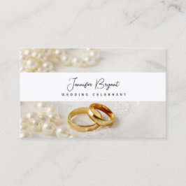 Bröllop Celebrant modern beige Visitkort