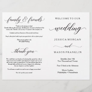 Bröllop Ceremonisprogrammet - mappade program