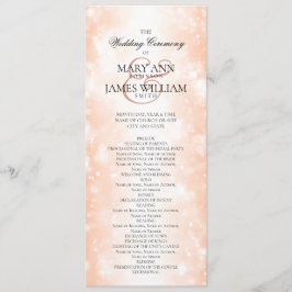 Bröllop Ceremonisprogrammet Ro Guld Shimmer Ljus Program