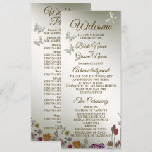 Bröllop Ceremony Colorful Garden Flowers Rustic