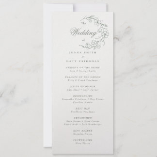 Bröllop Ceremony-programmet