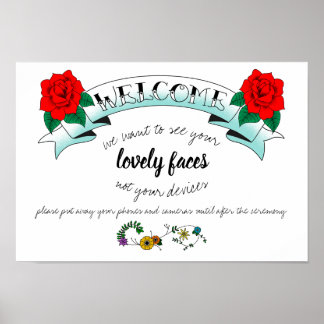 Bröllop Ceremony-signering Tattoo Inspired Poster