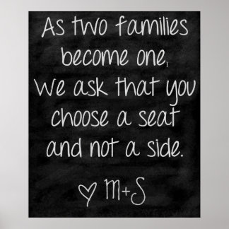 Bröllop Ceremony-skylt Välj en plats som inte är e Poster