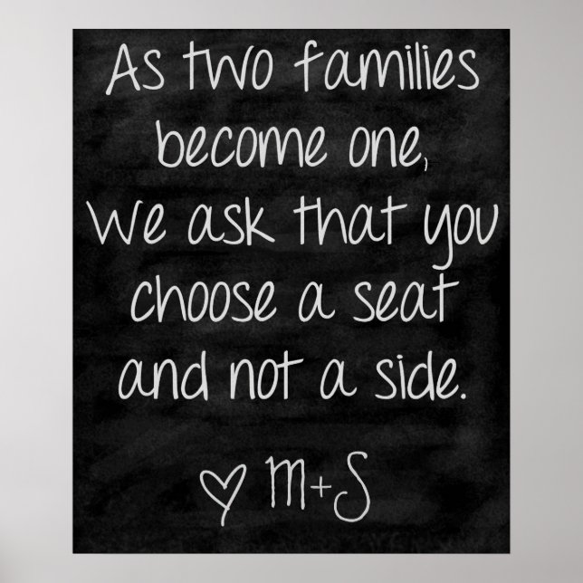 Bröllop Ceremony-skylt Välj en plats som inte är e Poster (Framsidan)