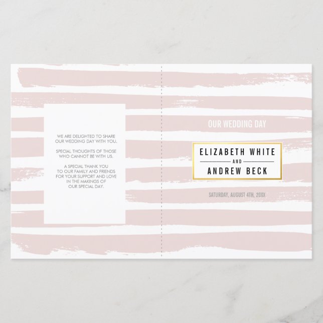 BRÖLLOP CEREMONY söt blek rosa-penseldrag (Framsida)