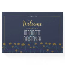 Bröllop Chic Modern Elegant Enkel blå Gult