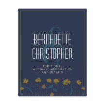 Bröllop Chic Modern Elegant Enkel blå Gult