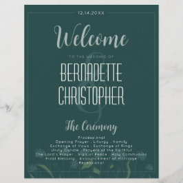 Bröllop Chic Modern Elegant Enkel Grönt Emerald