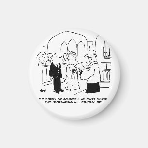 Bröllop Church Service Vicar kan inte tränga in i  Magnet