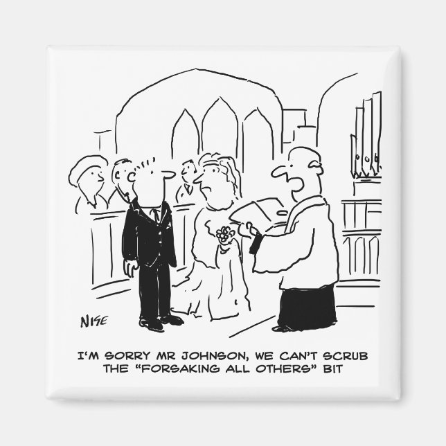 Bröllop Church Service Vicar kan inte tränga in i  Magnet (Framsidan)