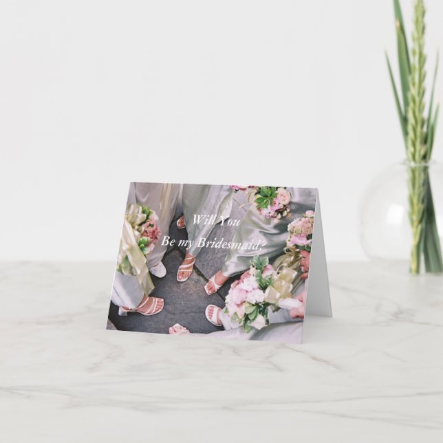 Bröllop Circle-be min Bridesmaid Inbjudan (Framsida)
