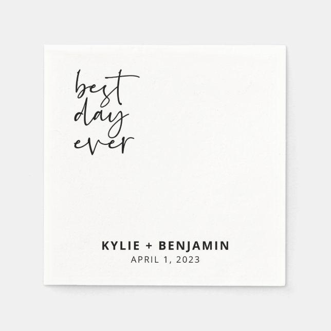 Bröllop Cocktail Napkin Pappersservett (Framsidan)