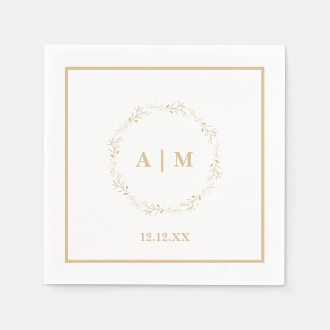 Bröllop Cocktail Napkin Pappersservett (Framsidan)