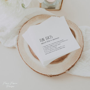 Bröllop Cocktail Napkins med Roligt Facts! Pappersservett