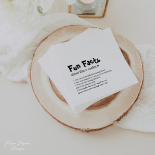 Bröllop Cocktail Napkins med Roligt Facts! Pappersservett