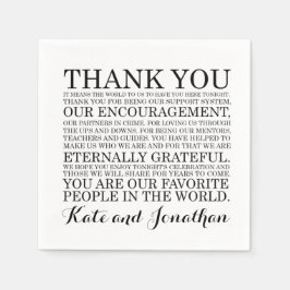 Bröllop Cocktail Napkins Personlig Napkin Set Pappersservett