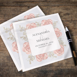 Bröllop Cocktail Personlig Elegant Boho Pappersservett