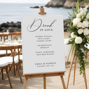 Bröllop Cocktail Pub Menu Elegant Modern Poster