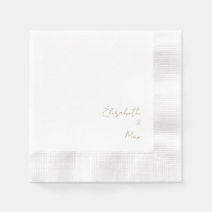 Bröllop Cocktail-text Guld Pappersservett