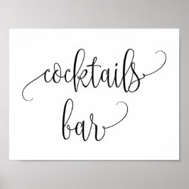 Bröllop Cocktails Pub Sign Poster
