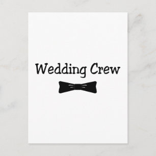 Bröllop Crew Bowtie Vykort