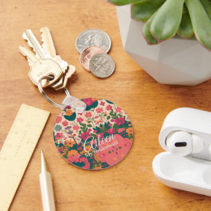 Bröllop Customized Bridesmaid Nyckelring