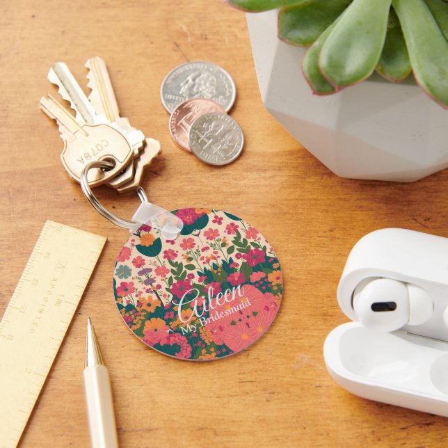 Bröllop Customized Bridesmaid Nyckelring (Skrivbord)
