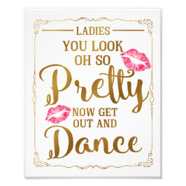 Bröllop dam badrumsskylt lustigt anpassningsbar gu fototryck