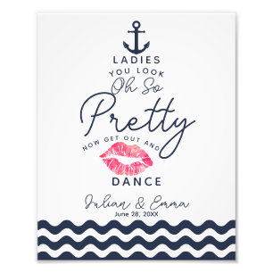 Bröllop-damens badrumsskylt lustigt fototryck