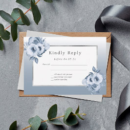 Bröllop dammblått blommigt chic silver OSA