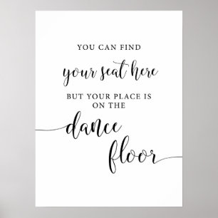 Bröllop Dance Golv Dancing Shoes Sign Poster