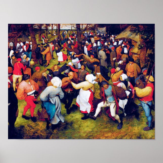 Bröllop Dance, Pieter Bruegel Poster (Framsidan)