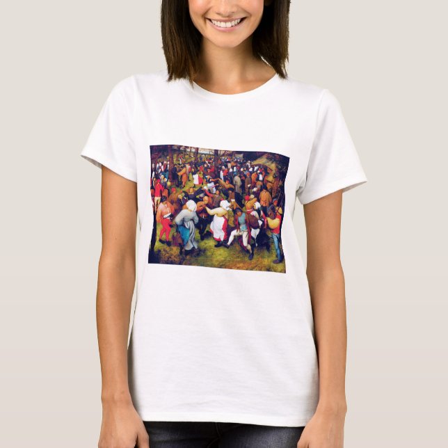 Bröllop Dance, Pieter Bruegel T Shirt (Framsida)