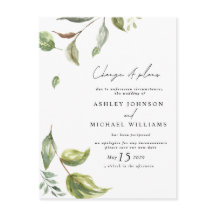 Bröllop - datum ändring av plan vattenfärgsskript