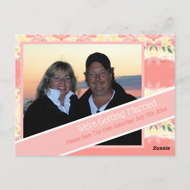 Bröllop-datumanteckning Vykort (Baksida)