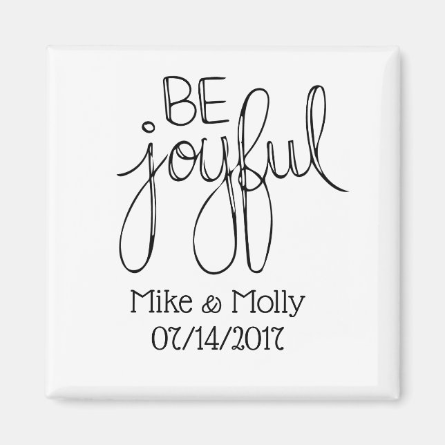 Bröllop-datumfavoriter Magnet (Framsidan)