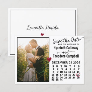 Bröllop December 2024 Calendar Anpassningsbar Phot Spara Datumet
