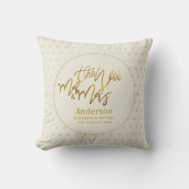Bröllop Decor Gift Guld Kärlek Hearts Kudde
